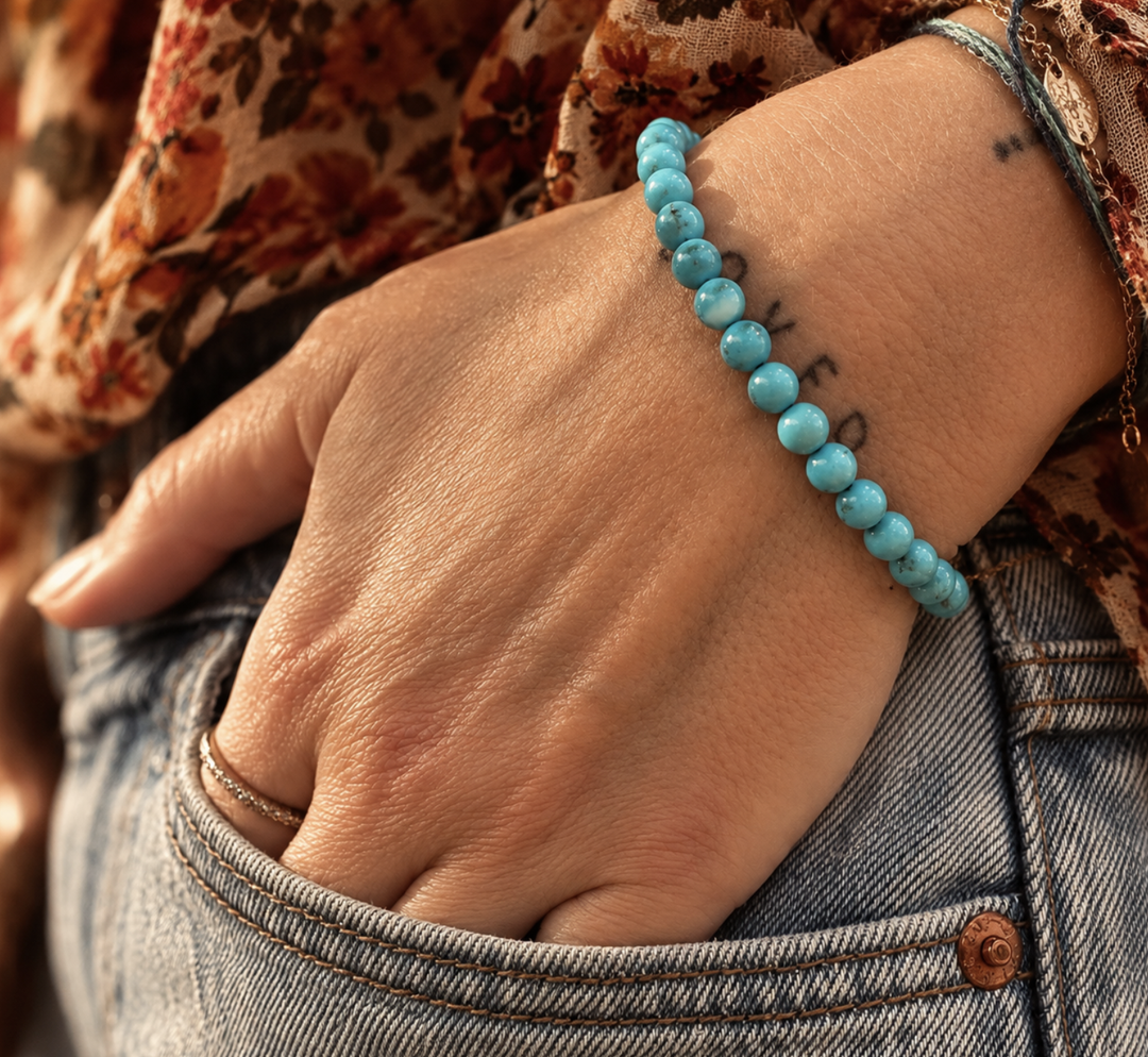 Brilliant Blue 5.5mm Sleeping Beauty Bracelet
