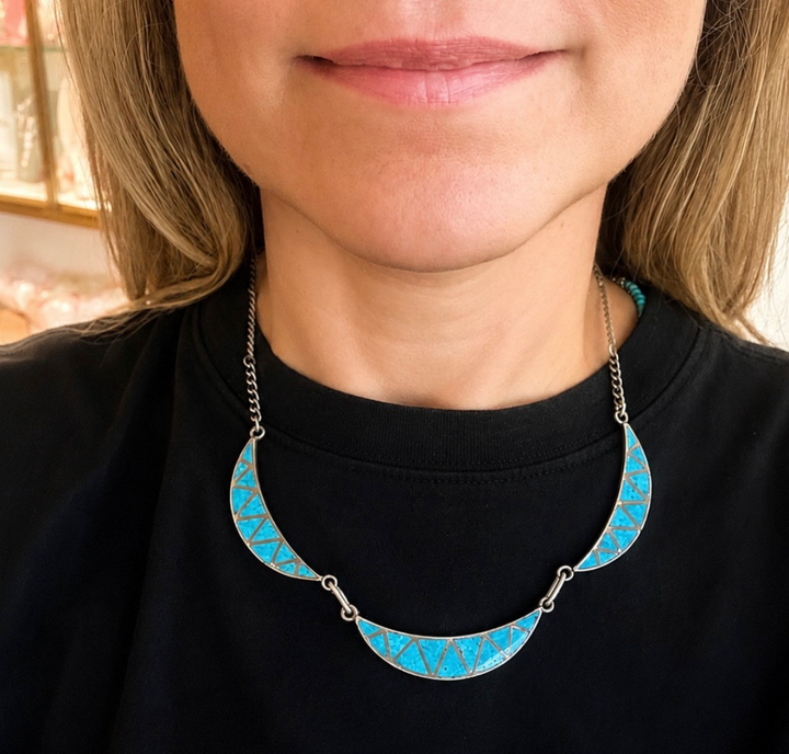 1960's Zuni x Inlay Necklace