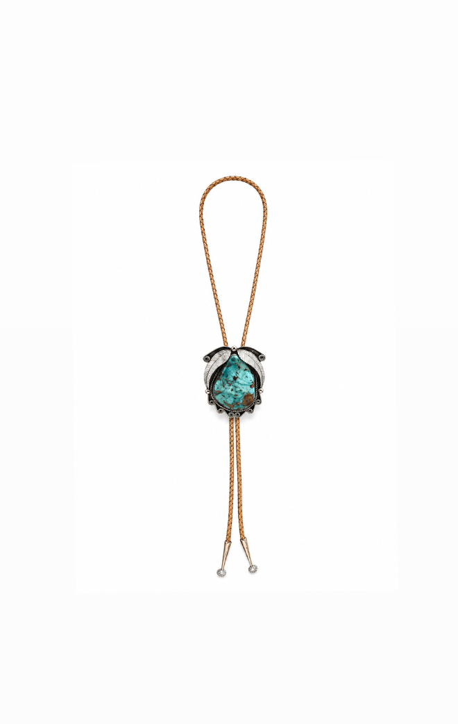 1970's Navajo  X American Turquoise Bolo