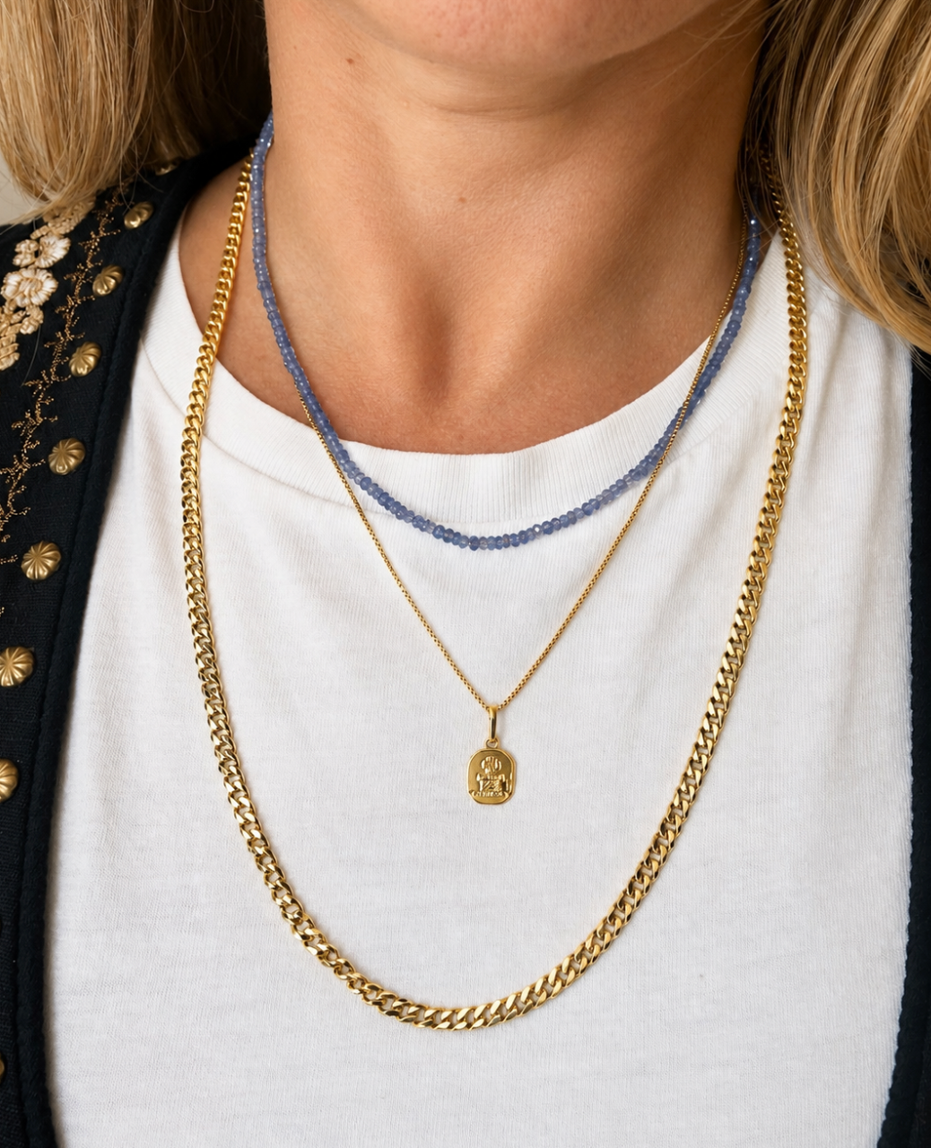 14K Italian Gold Curb Chain 24"