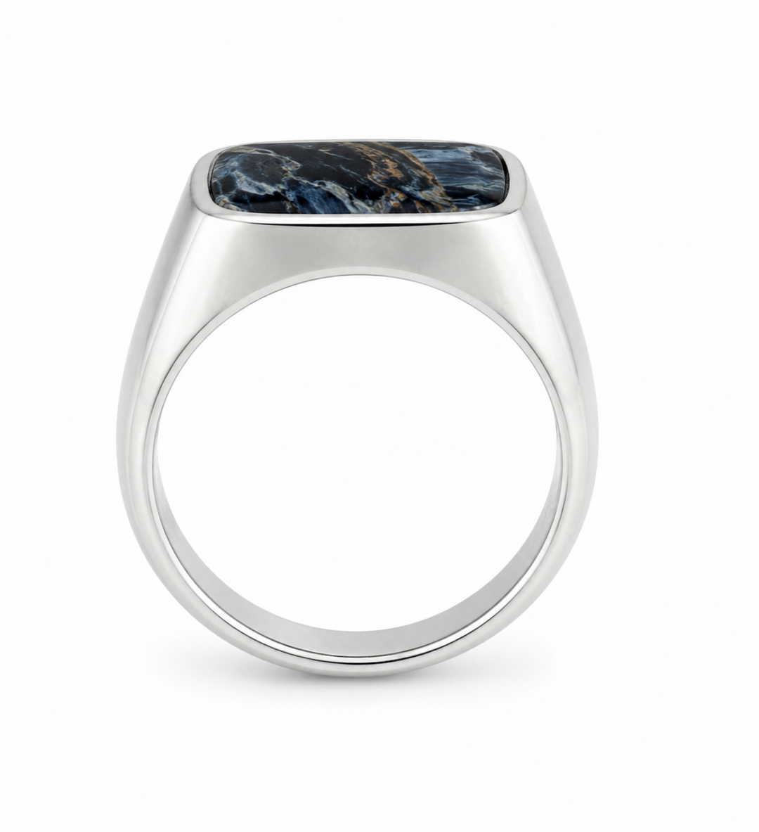 Pietersite x Silver Inlay Ring
