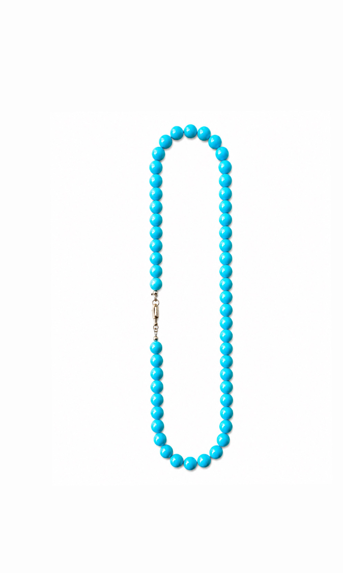 11mm AAA Sleeping Beauty Beaded Necklace