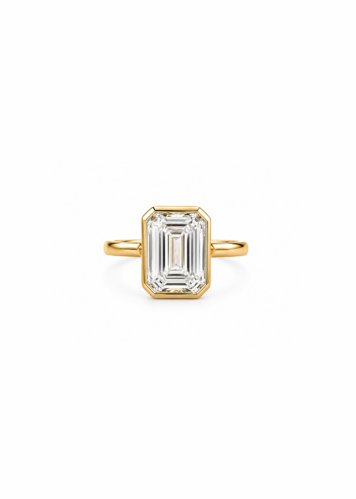 3ct Emerald Cut Solitaire  Ring