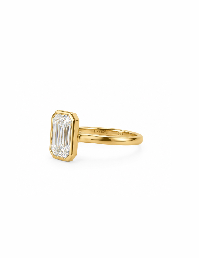 3ct Emerald Cut Solitaire  Ring