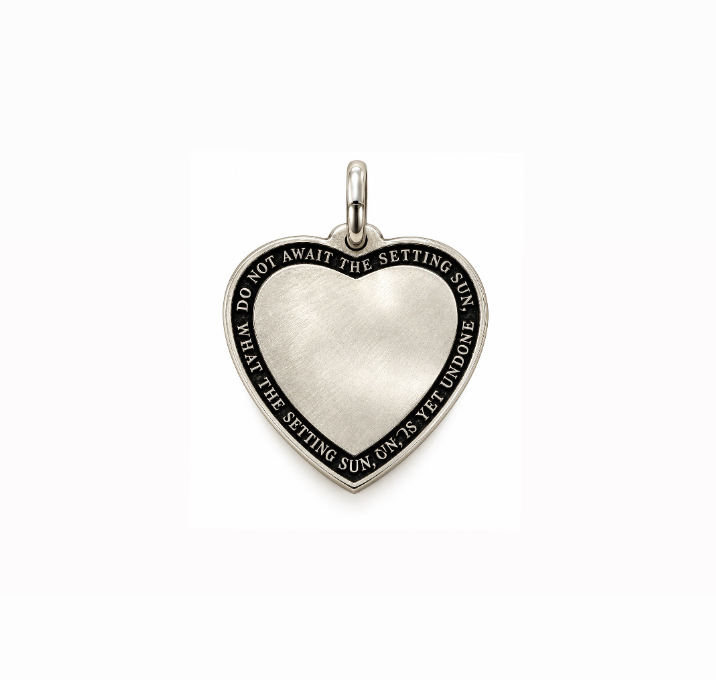 Silver x "Memnto Mori" Heart Pendant