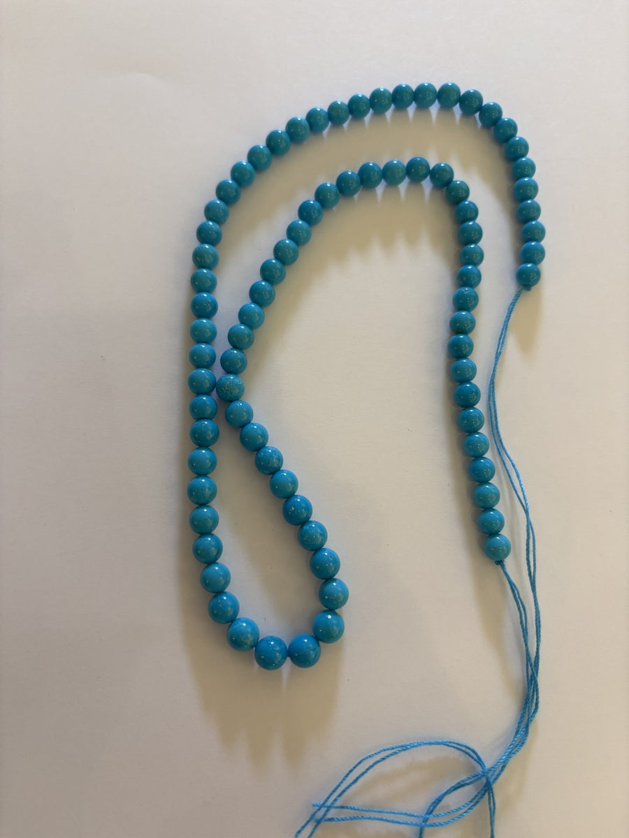 AAA 5.7mm Sleeping Beauty Turquoise Beads Strand Angela - Kingdom Jewelry