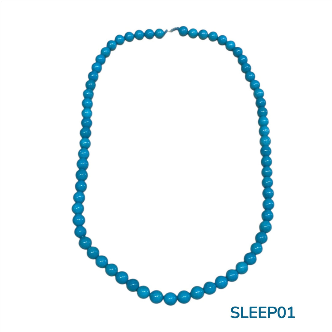 AAA Grade 7mm Round Sleeping Beauty Turquoise Strand - Kingdom Jewelry