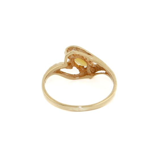 Abstract 10k Gold x Citrine Cocktail Ring - Kingdom Jewelry