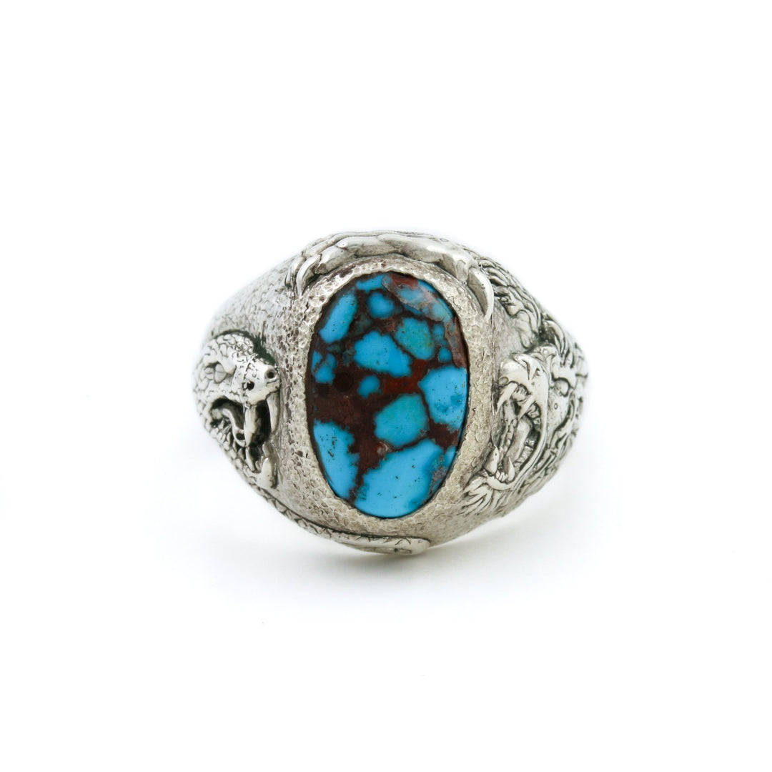 American Turquoise "Venatio" Ring” - Kingdom Jewelry