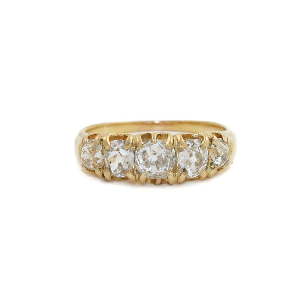 Antique 18k Gold x Rose - Cut Diamond Ring - Kingdom Jewelry