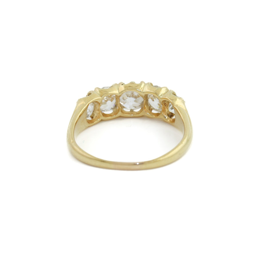 Antique 18k Gold x Rose - Cut Diamond Ring - Kingdom Jewelry