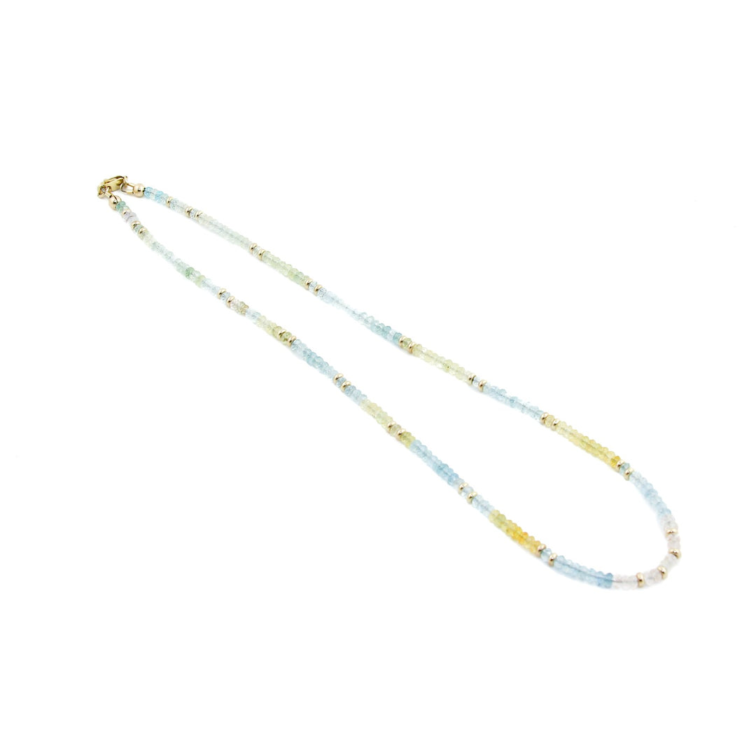 Blue Bloom Zircon Beaded Necklace - Kingdom Jewelry