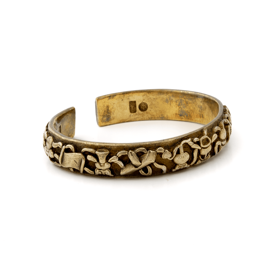 Brass x Traditional Chinese Brass Bangle - Kingdom Jewelry