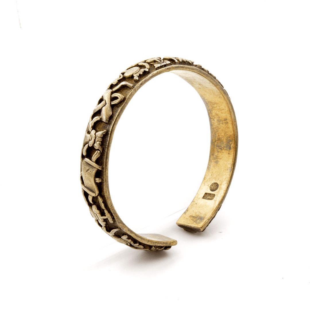 Brass x Traditional Chinese Brass Bangle - Kingdom Jewelry