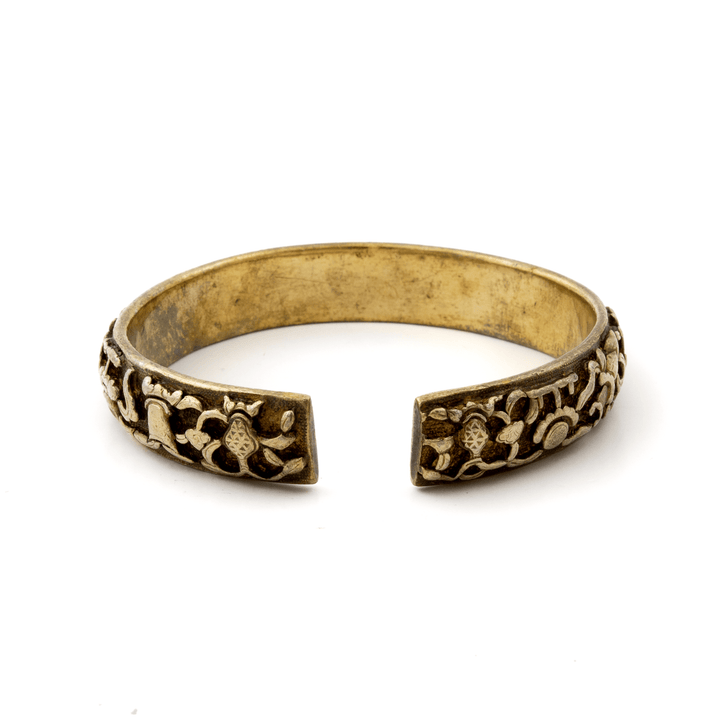 Brass x Traditional Chinese Brass Bangle - Kingdom Jewelry