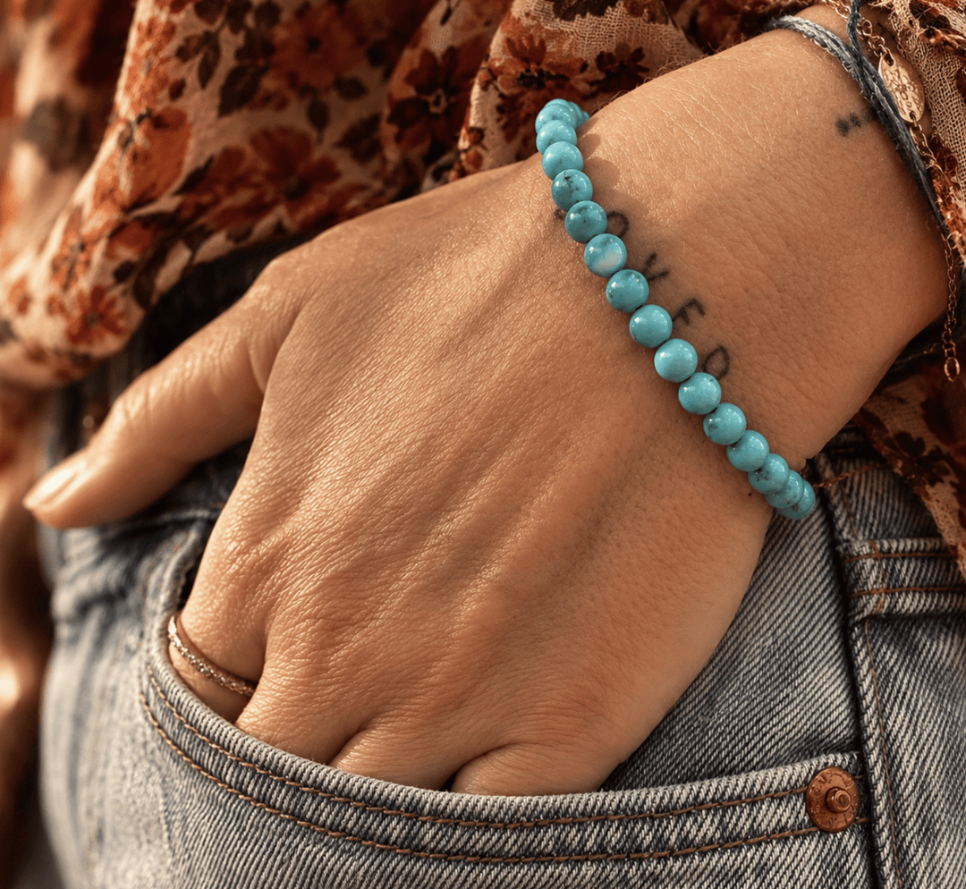 Brilliant Blue 5.5mm Sleeping Beauty Bracelet - Kingdom Jewelry