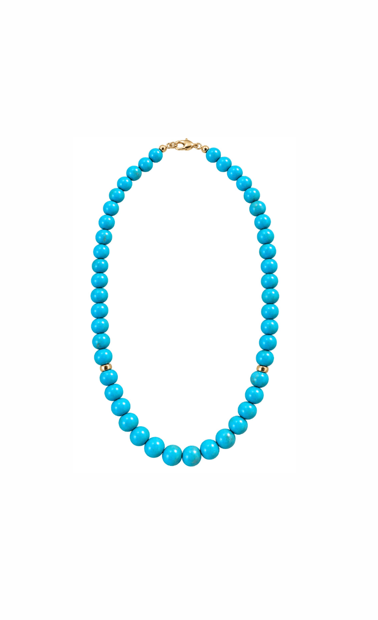 Brilliant Blue Sleeping Beauty 8mm 14k Gold Beads - Kingdom Jewelry