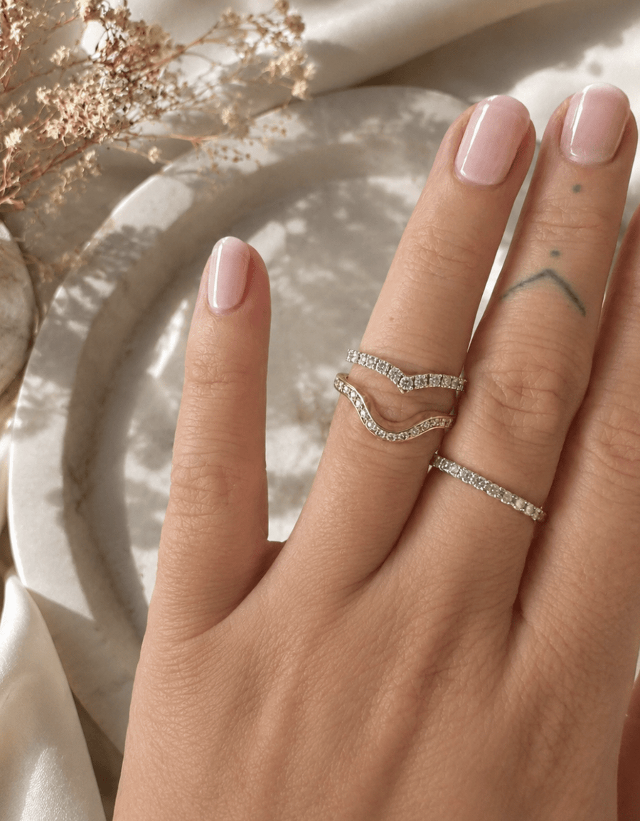 Custom Curved Hybrid Band - Kingdom Jewelry