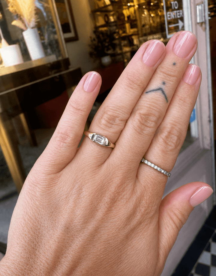 Emerald Cut Natural Diamond Ring - Kingdom Jewelry