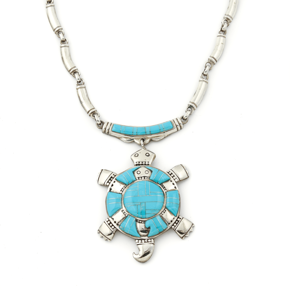 
                  
                    Endearing 1970's "Turtle Island" Natural Turquoise Navajo Necklace - Kingdom Jewelry
                  
                