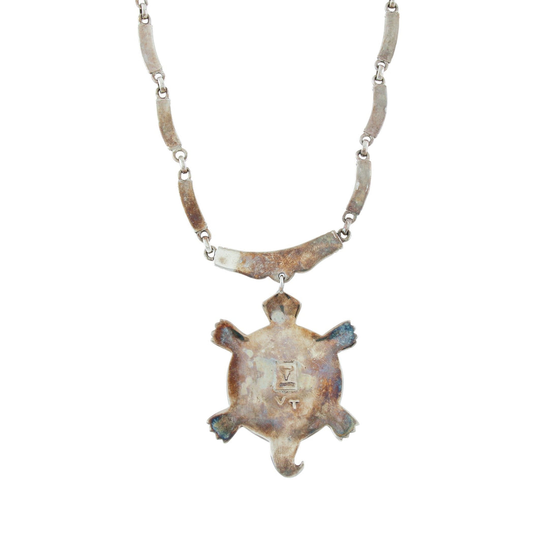 Endearing 1970's "Turtle Island" Natural Turquoise Navajo Necklace - Kingdom Jewelry