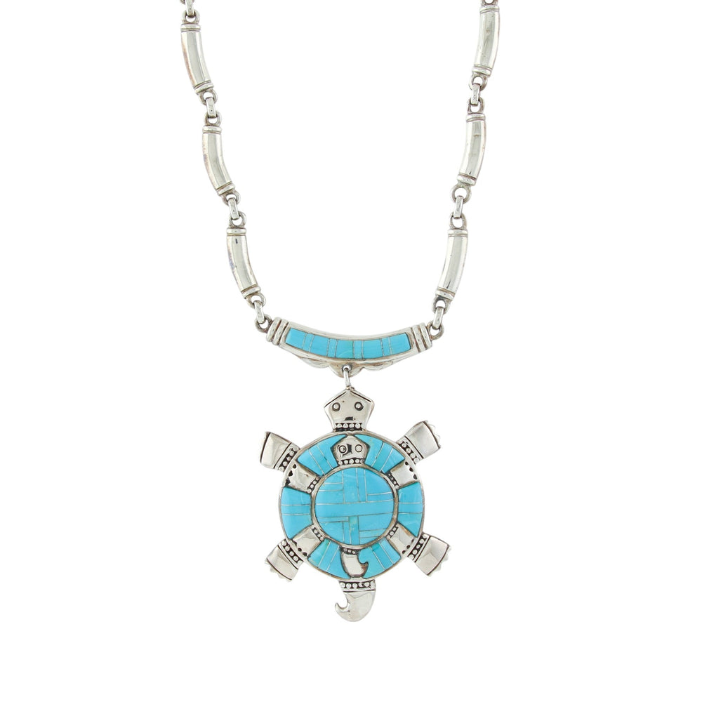 
                  
                    Endearing 1970's "Turtle Island" Natural Turquoise Navajo Necklace - Kingdom Jewelry
                  
                