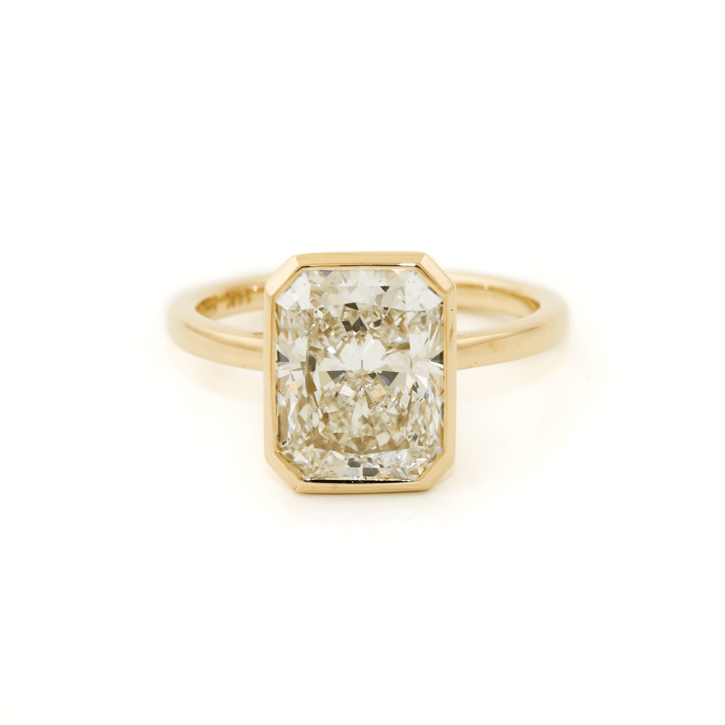 Eve 14k Gold x 4.14 ct Radiant - Cut Lab Diamond Engagement - Kingdom Jewelry