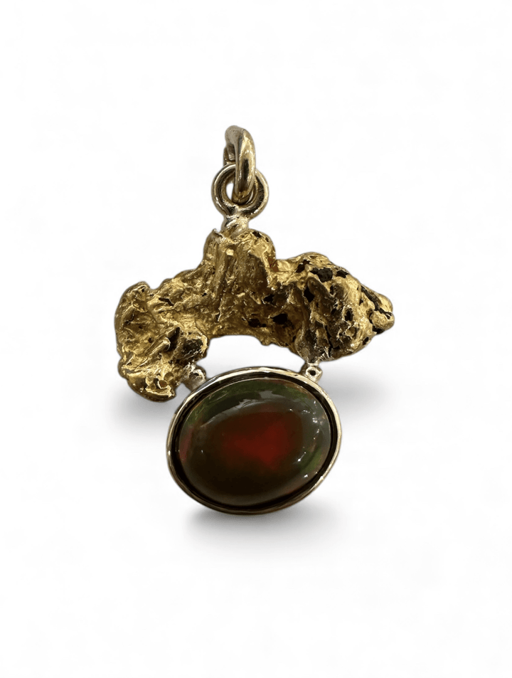 Gold Nugget Welo Opal Pendant - Kingdom Jewelry