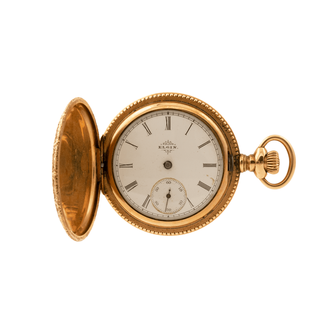 Gold - Plated x Antique Filigree Elgin Watch - Kingdom Jewelry