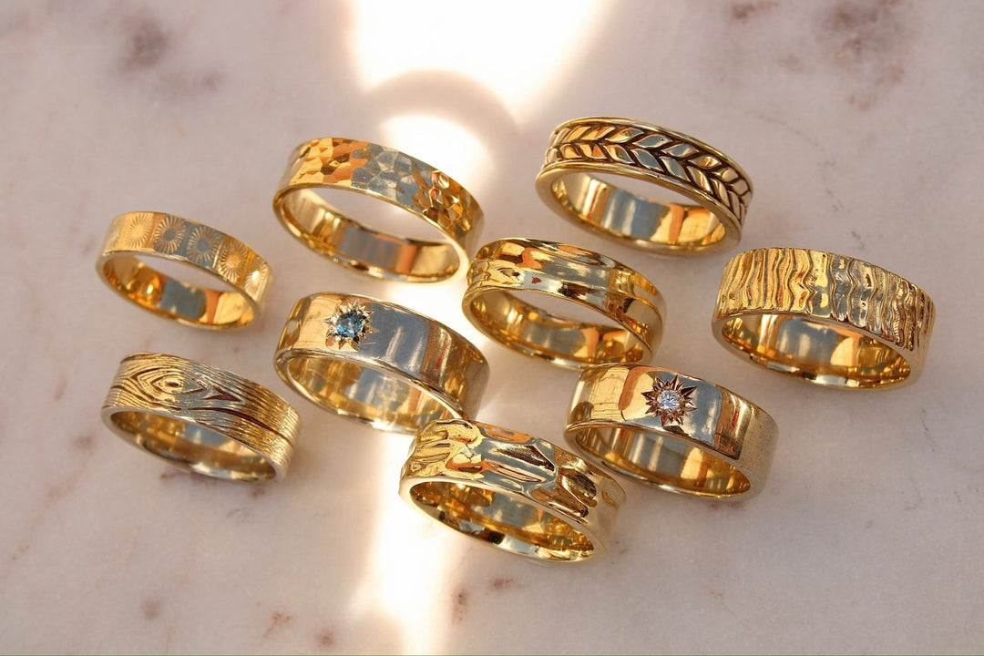 Gold x Hvete Cigar Band - Kingdom Jewelry