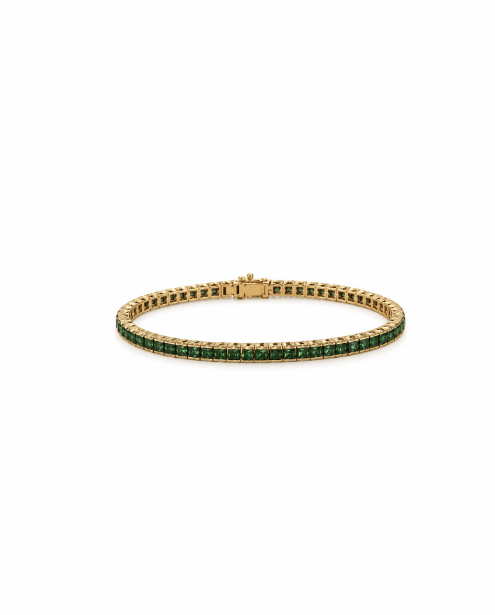 Green Tsavorite Garnet Tennis Bracelet - Kingdom Jewelry