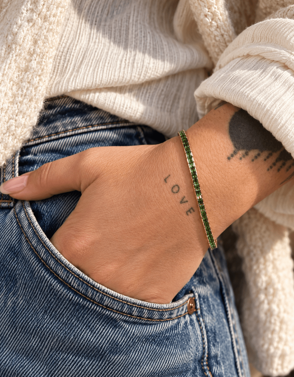 Green Tsavorite Garnet Tennis Bracelet - Kingdom Jewelry