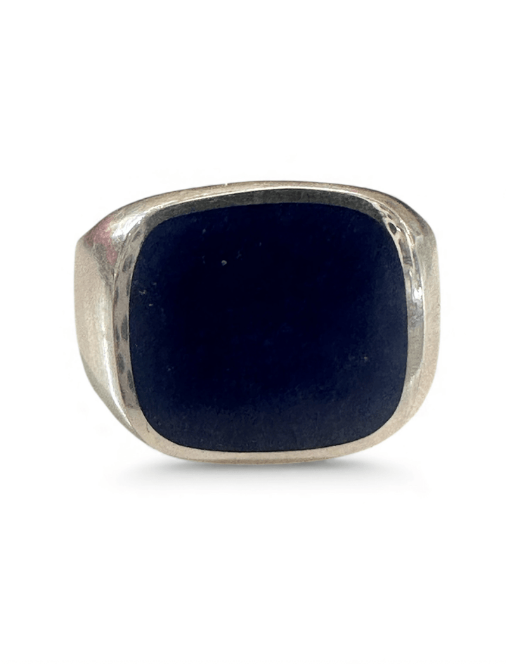 Lapis  Soft Square Signet Ring - Kingdom Jewelry