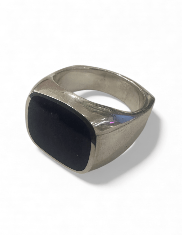 Lapis  Soft Square Signet Ring - Kingdom Jewelry