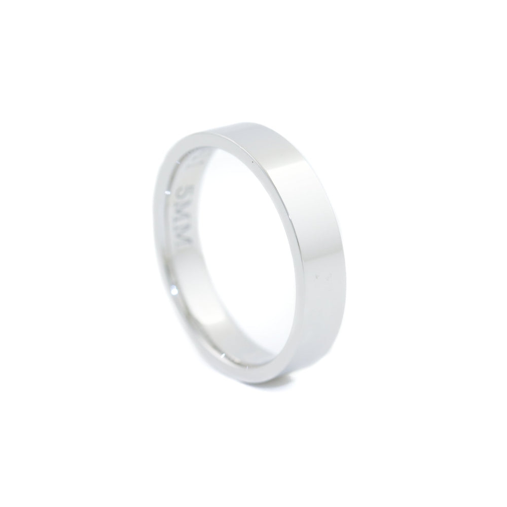 
                      
                        Made to Order: White Gold 5mm Flat Cigar Band - Kingdom Jewelry
                      
                    