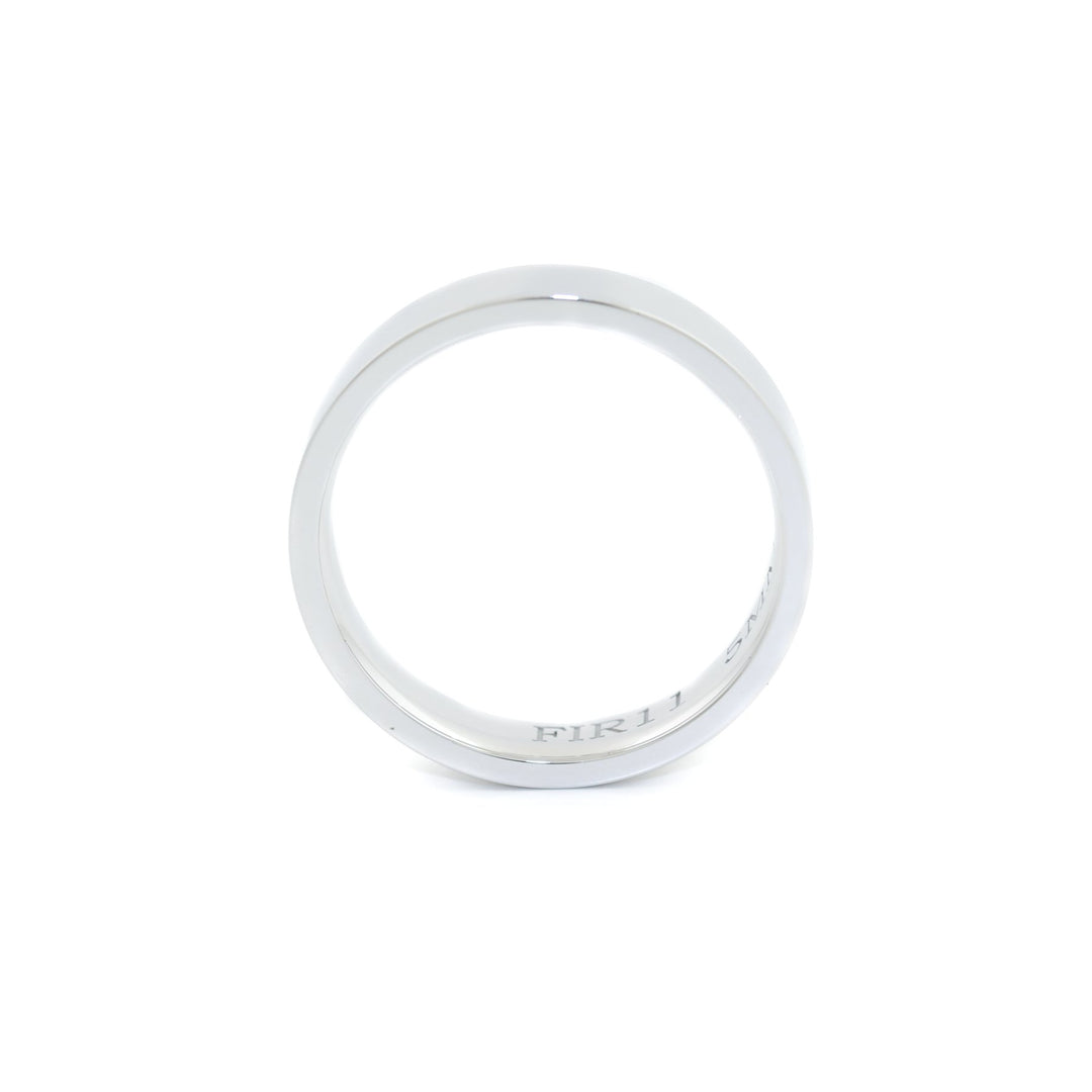 Made to Order: White Gold 5mm Flat Cigar Band - Kingdom Jewelry