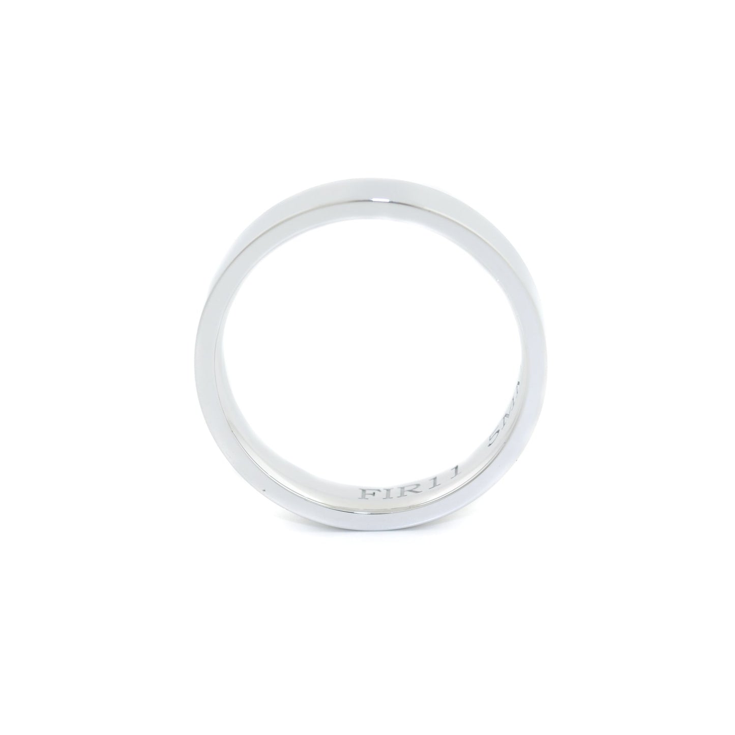 Made to Order: White Gold 5mm Flat Cigar Band - Kingdom Jewelry