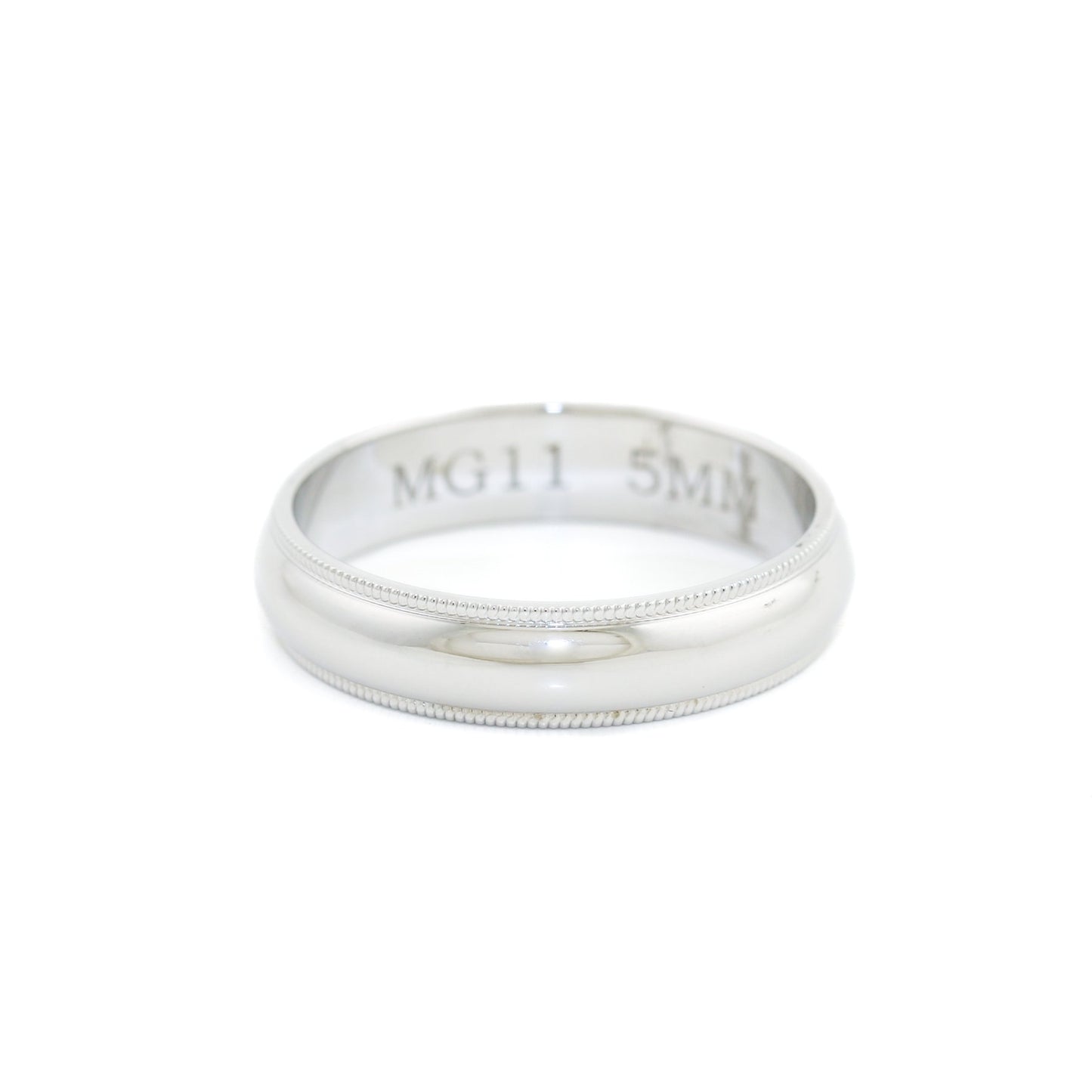Made to Order: White Gold x Milgrain-Edge Comfort Fit Band - Kingdom Jewelry