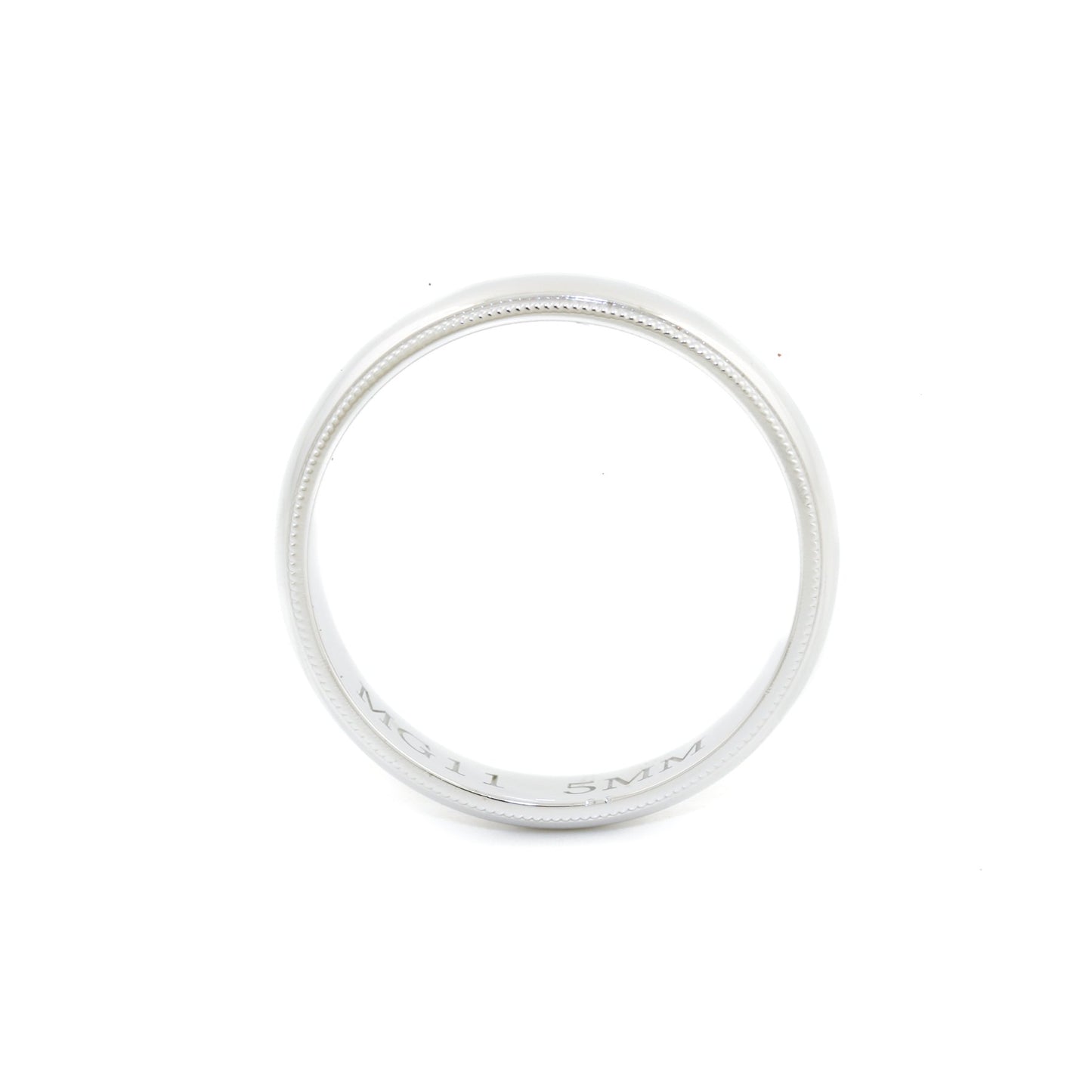 Made to Order: White Gold x Milgrain-Edge Comfort Fit Band - Kingdom Jewelry