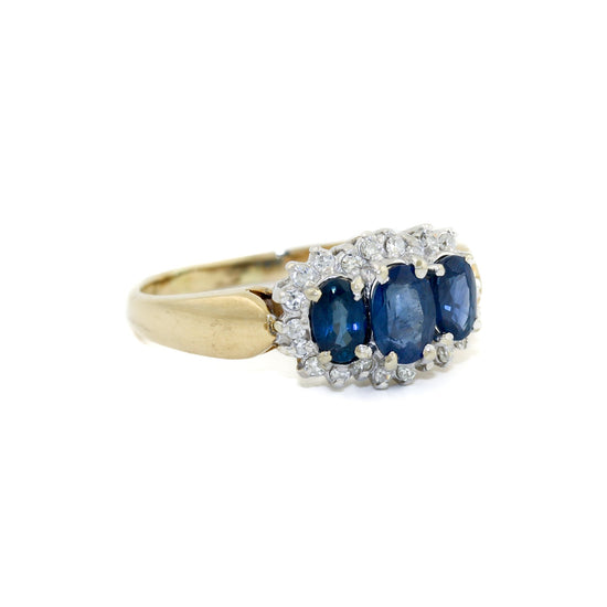 Magnificent 14k Gold x Sapphire & Diamond Ring - Kingdom Jewelry