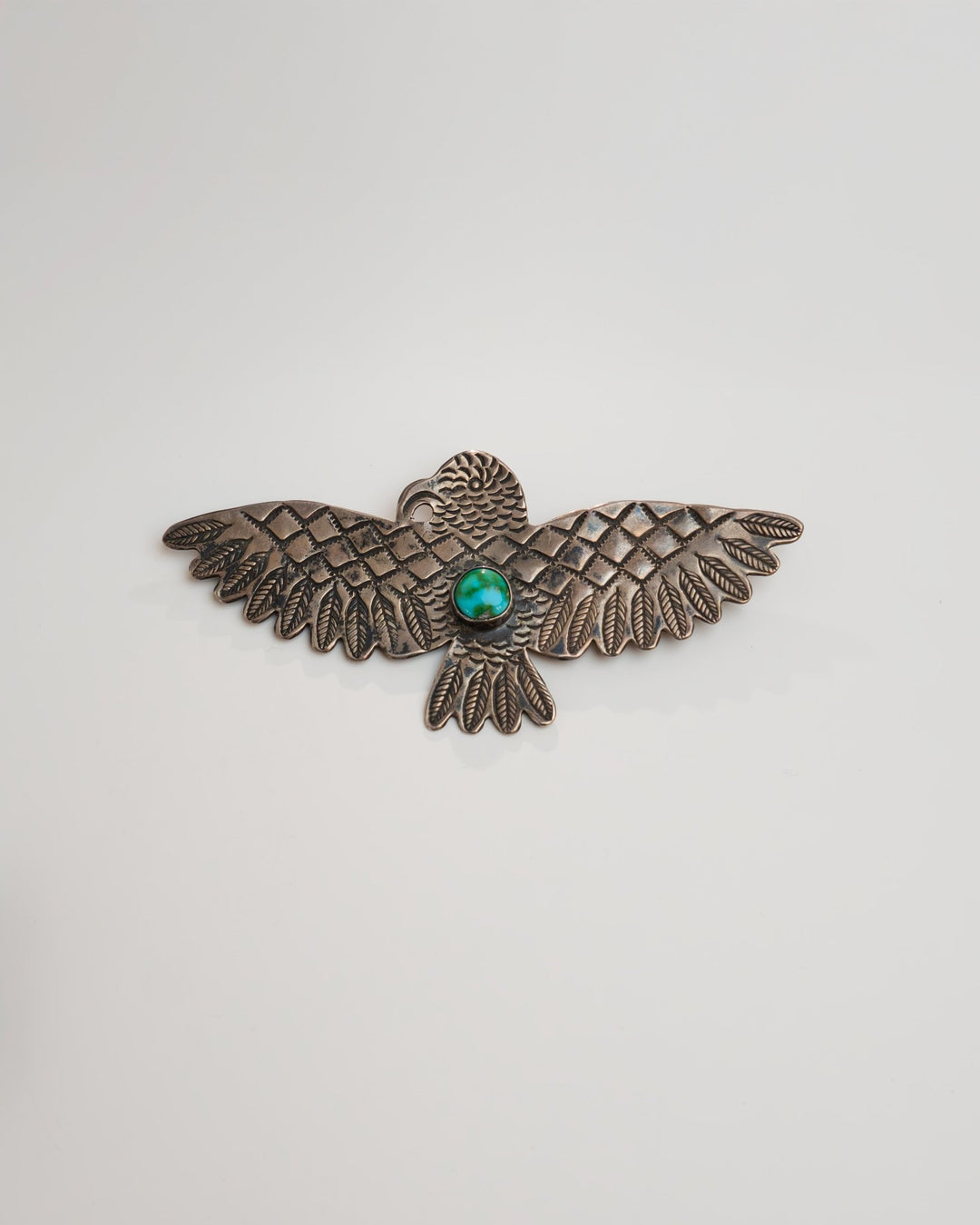 Massive Contemporary Turquoise Navajo Pin - Kingdom Jewelry