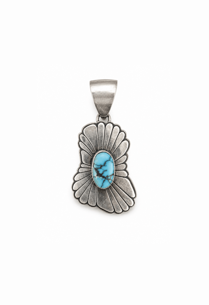 MB Overlay Egyptian Turquoise Pendant - Kingdom Jewelry