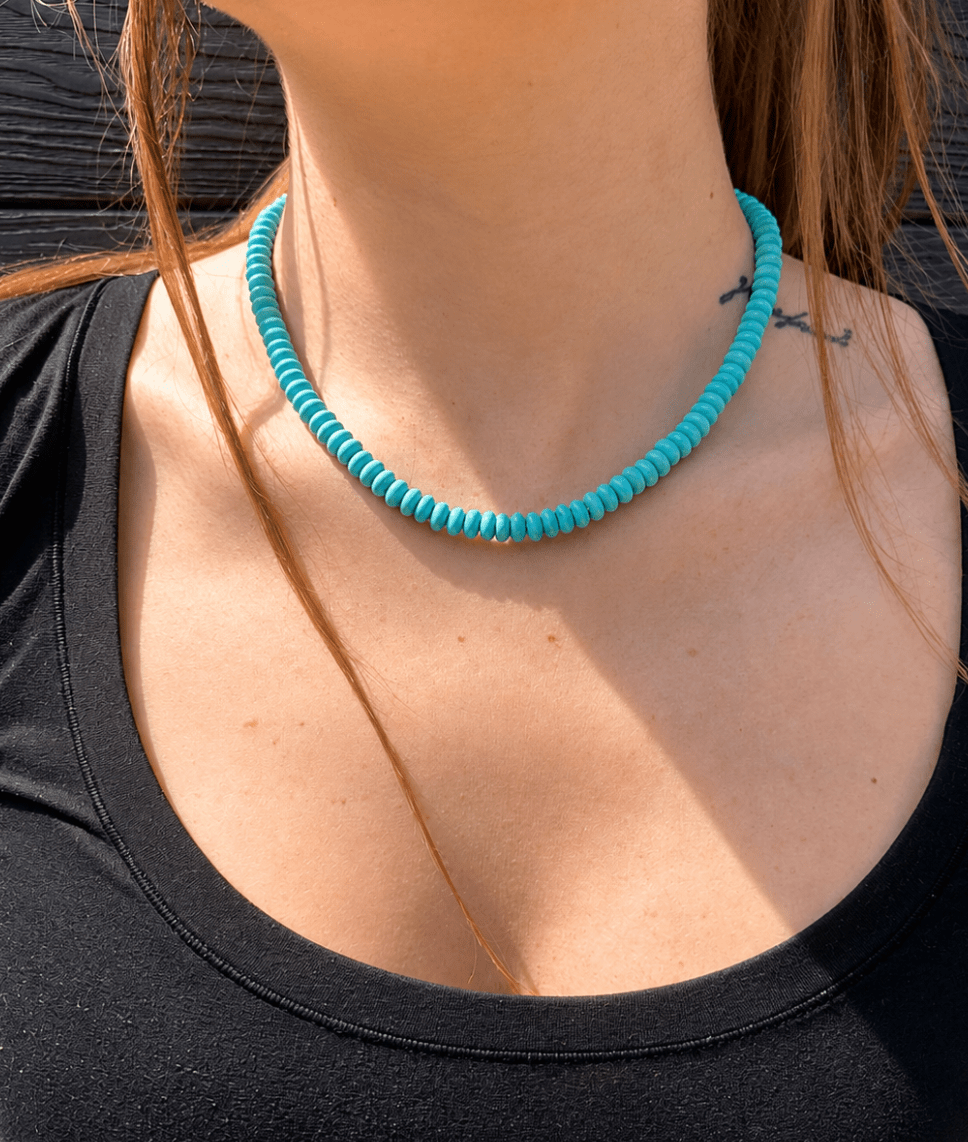 Mexican Turquoise Beaded Necklace - Kingdom Jewelry