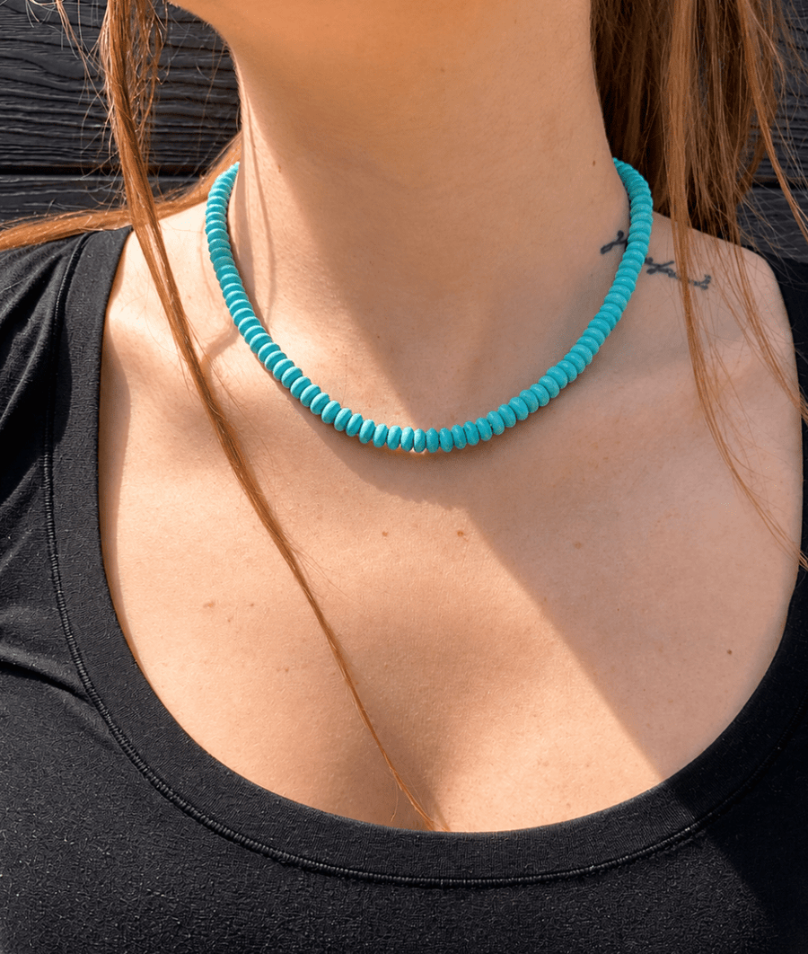 Mexican Turquoise Beaded Necklace - Kingdom Jewelry