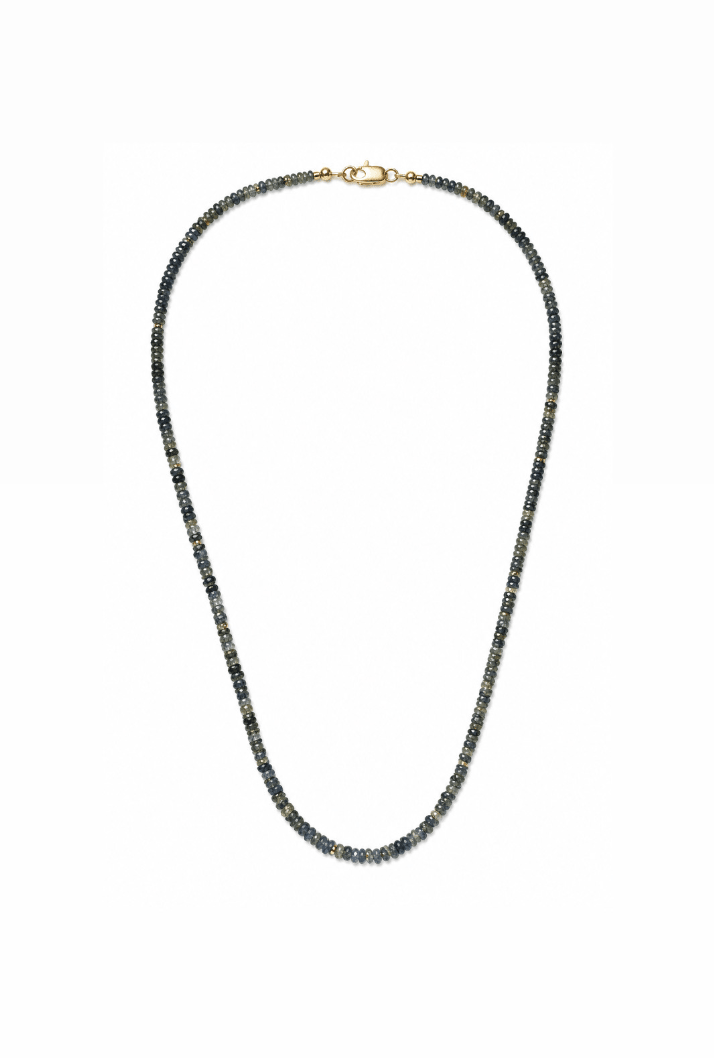 Montana Sapphire Beaded Necklace w/ 14k Findings - Kingdom Jewelry