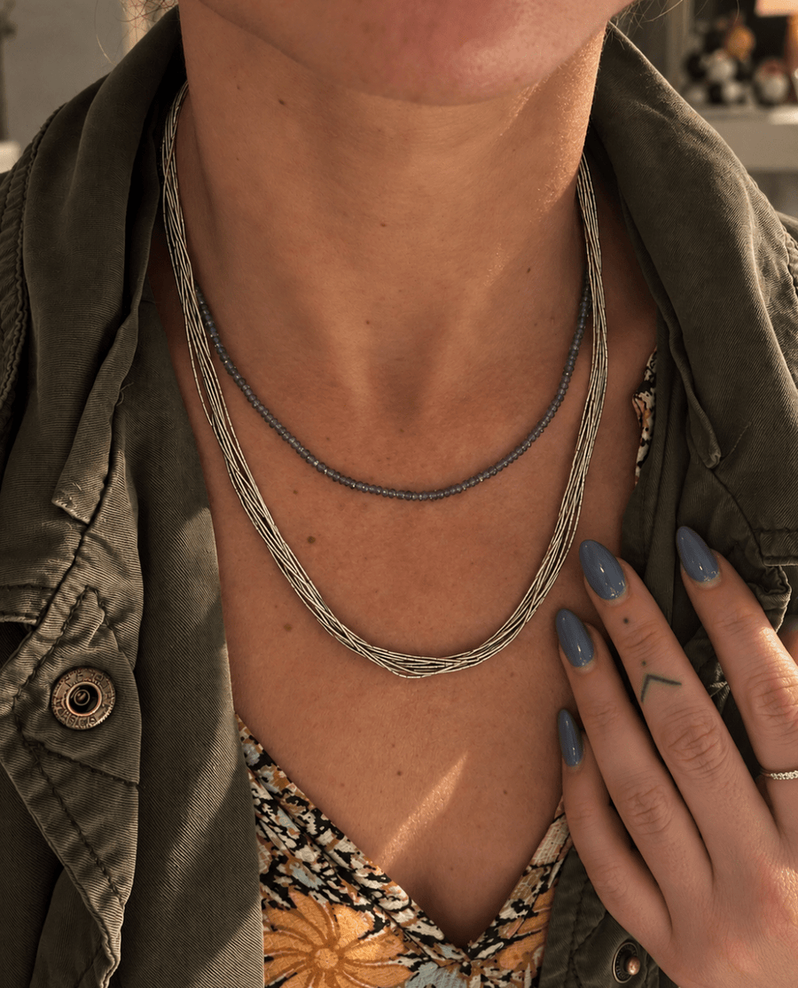 Multi-Strand Vintage Liquid Sterling Silver Necklace - Kingdom Jewelry