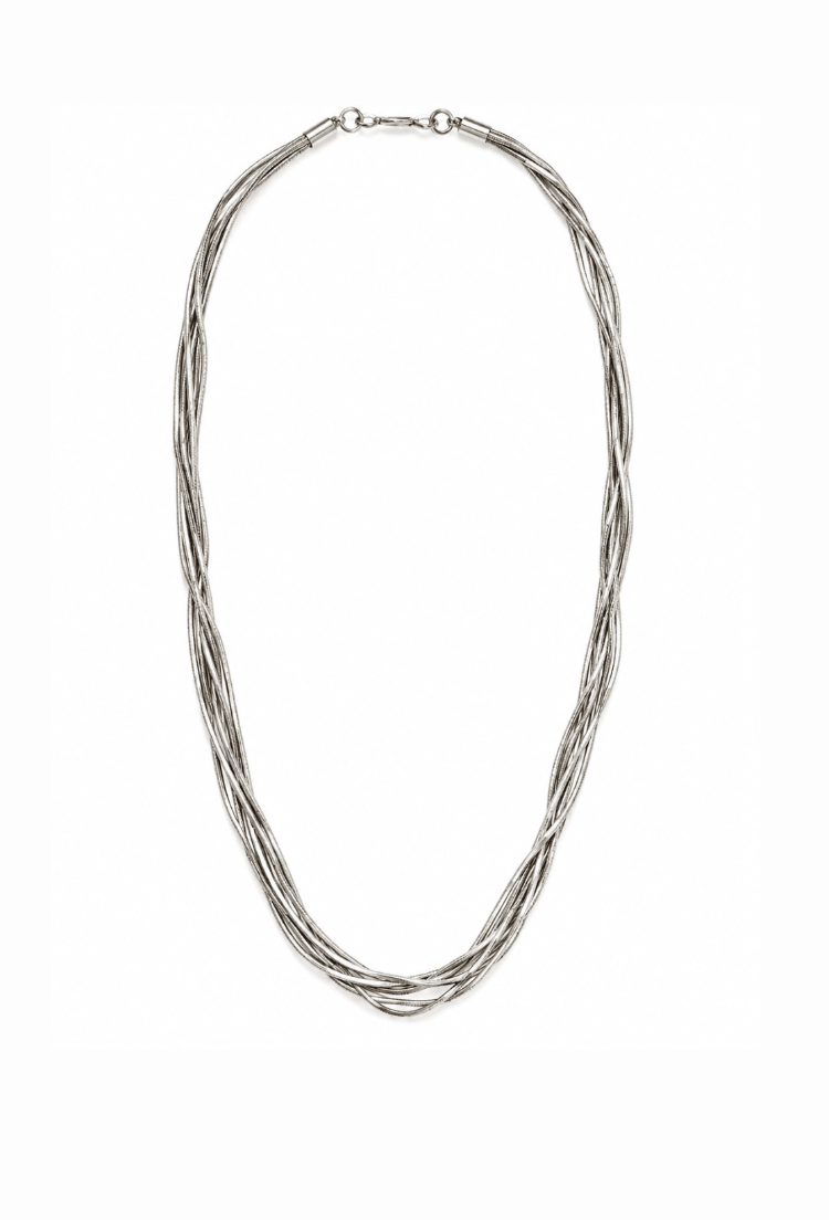 Multi-Strand Vintage Liquid Sterling Silver Necklace - Kingdom Jewelry