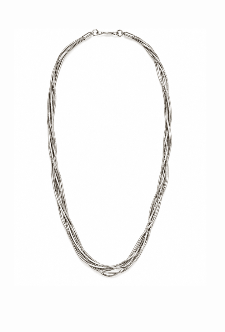 Multi-Strand Vintage Liquid Sterling Silver Necklace - Kingdom Jewelry
