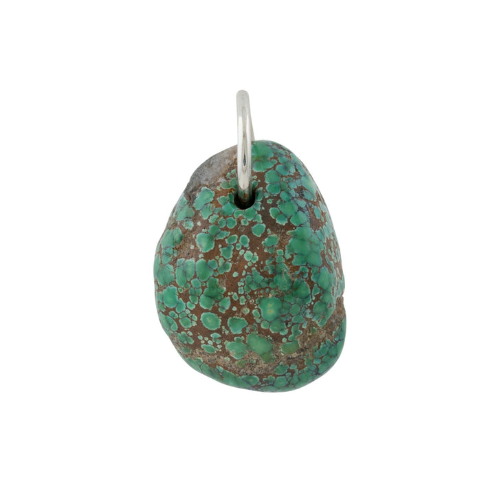Natural Green Grasshopper Turquoise Boulder Nugget Pendant - Kingdom Jewelry