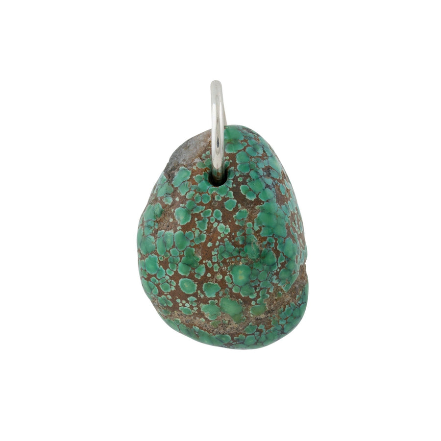 Natural Green Grasshopper Turquoise Boulder Nugget Pendant - Kingdom Jewelry